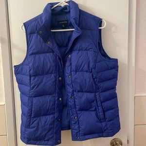 Land’s End down feather vest.